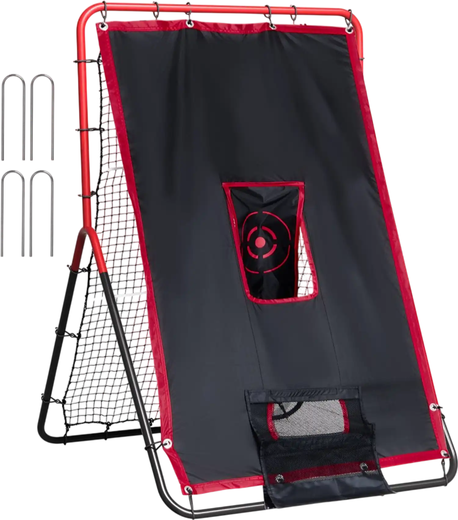 Vevor Baseball Rebounder Net 3' x 4.5' 2-in-1 Switch Hitter Pitch Trainer New