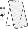 VEVOR Baseball Softball Rebounder Net 4 x 6 ft Pitch Back Trainer Target, 5 Adjustable Angles with Strike Zone, Steel Frame, Bounce Back Net for Pitching & Fielding Training, Return Practice