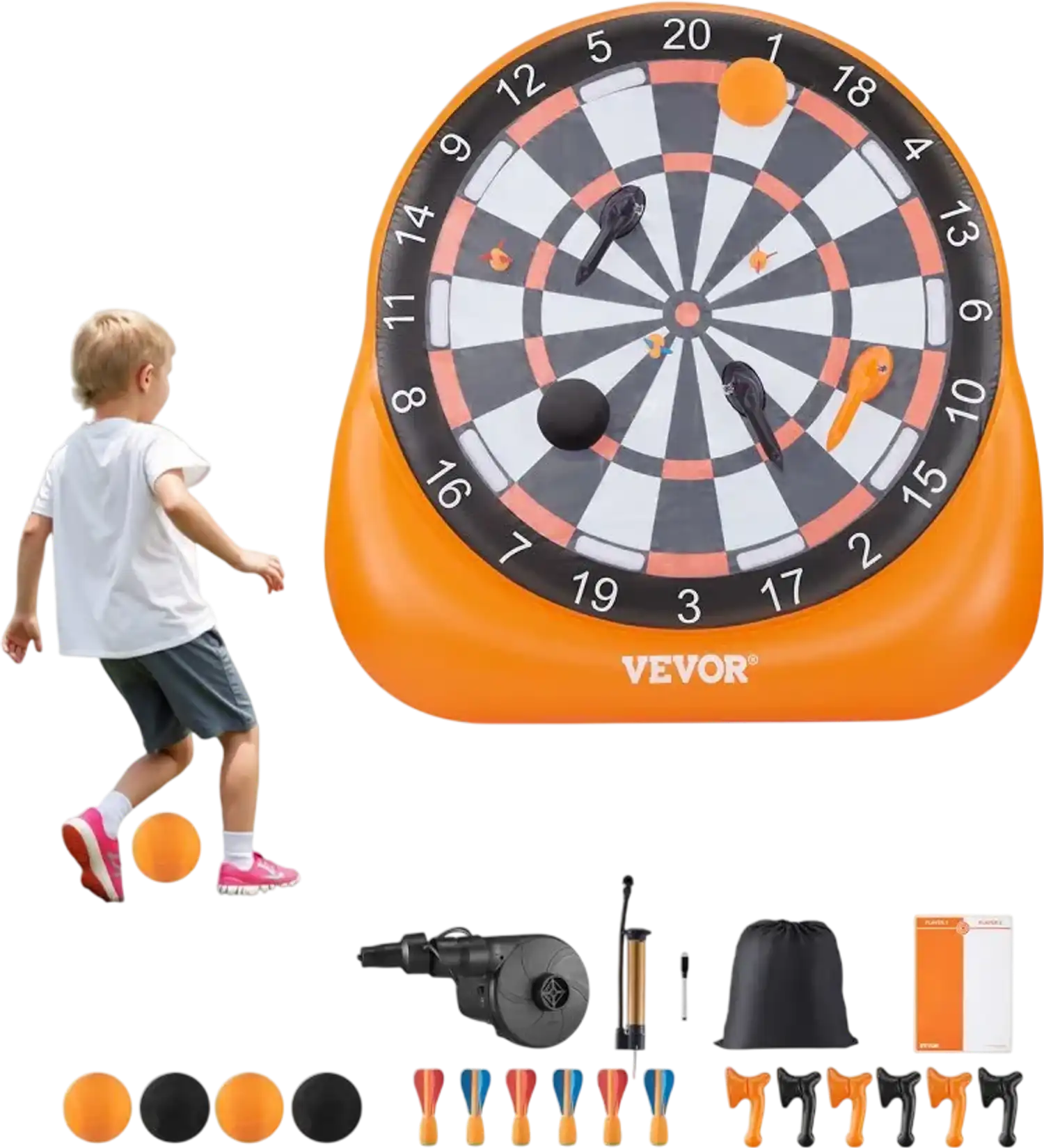 Vevor Inflatable Soccer Dart Board Game Set New
