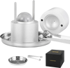 VEVOR Ice Ball Press, 2.4" Ice Ball Maker, Aircraft Al Alloy Ice Ball Press Kit for 60mm Ice Sphere, Ice Press with Tong and Drip Tray, for Whiskey, Cocktail, Bourbon, Scot on Party & Holiday, Silver