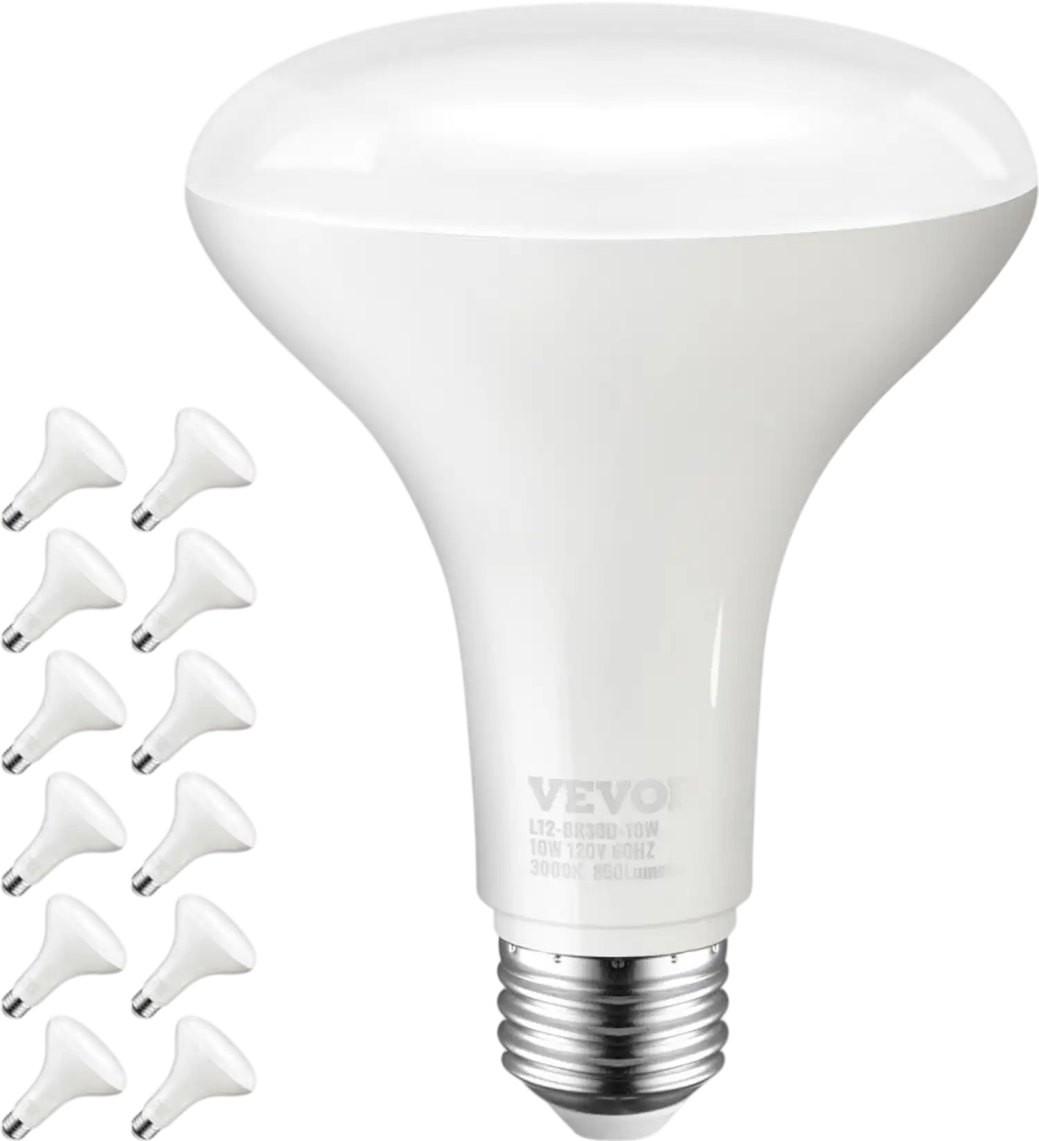 Vevor Flood Light Bulbs BR30 12-Pack 850 lm 3000K Dimmable Indoor LED New