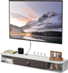 VEVOR Floating TV Stand, 47 in Wall Mount Entertainment Center with Cable Hole, Modern Floating TV Shelf with Storage Cabinet, Particle Board Console for DVD Player, Cable Box, Game Console, White