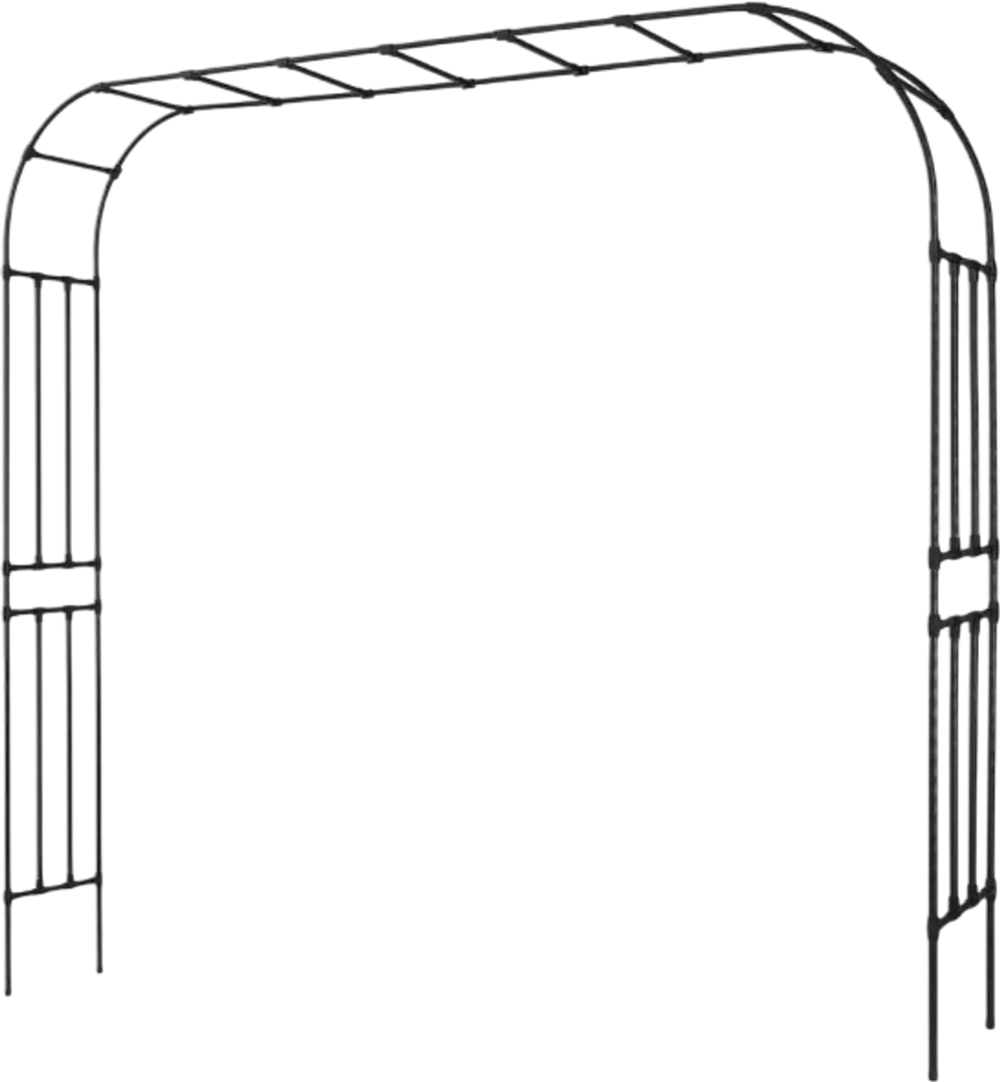 VEVOR Garden Arbor, 94.5 (H) x 126 (W) x 15.8 (D) in Metal Archway, Sturdy Outdoor Trellis Arch with Stakes, Easy to Assemble, Pergola Arbor for Plant Climbing Yard Lawn Wedding Party Decoration