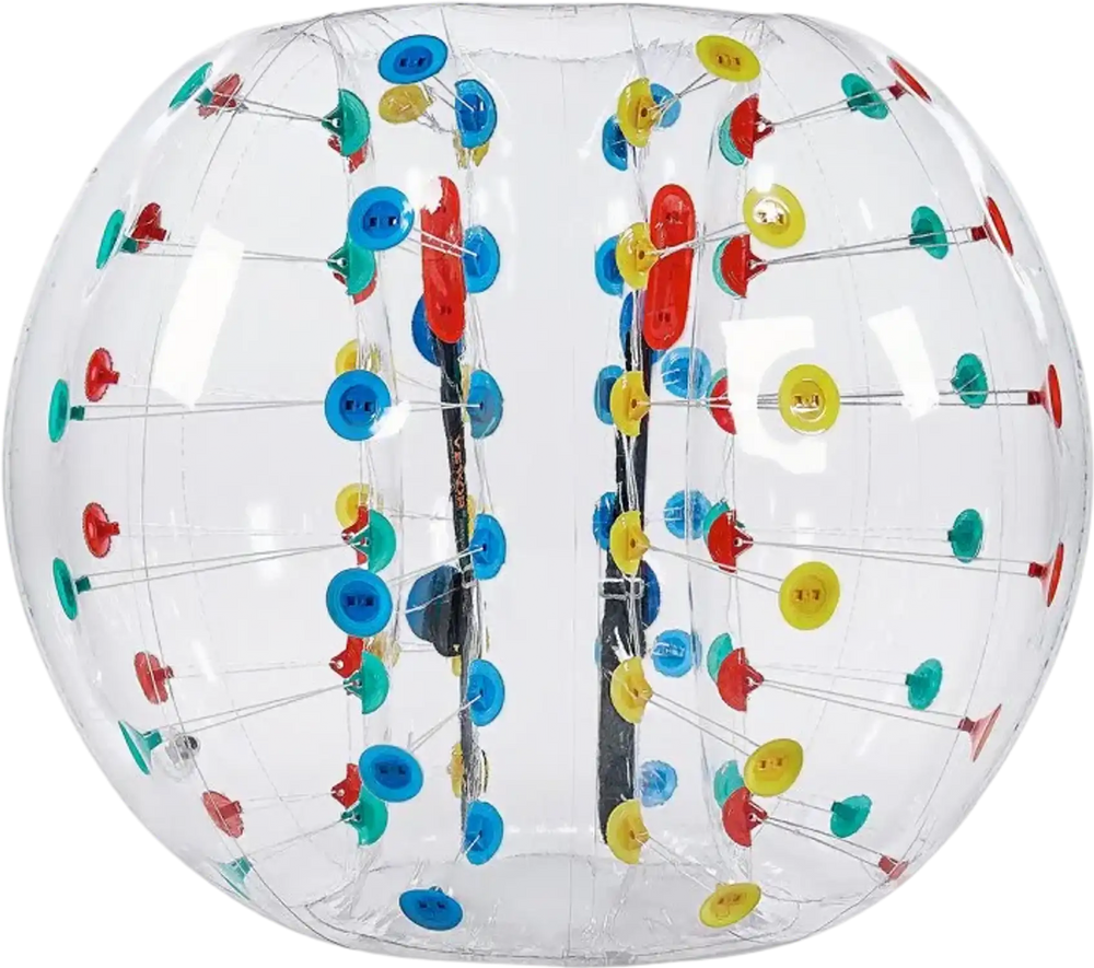 VEVOR Inflatable Bumper Balls 1-Pack, 5FT/1.5M Body Sumo Zorb Ball, 0.8mm Thick PVC Human Hamster Bubble Knocker for Outdoor Sports Team Gaming Play, Bopper Toy for Garden Yard Park, Multicolor