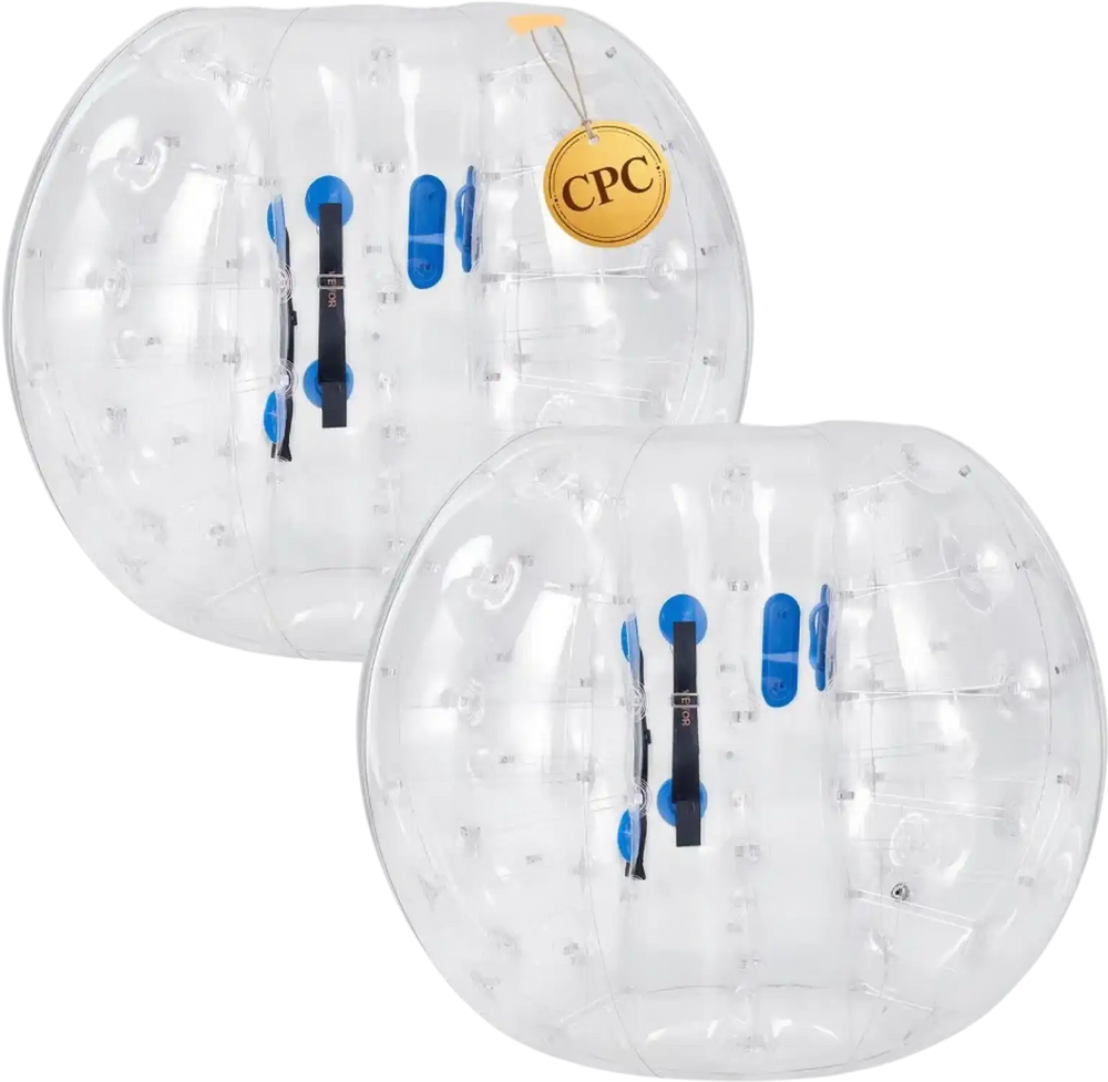 VEVOR 2-Pack Inflatable Bumper Balls 5FT Human Bubble for Adult Transparent, for Backyard, Camping, Picnic, Park, Lawn, and Outdoor Team Gameplay, Thickened PVC Material, Sumo Hamster Ball with Handle