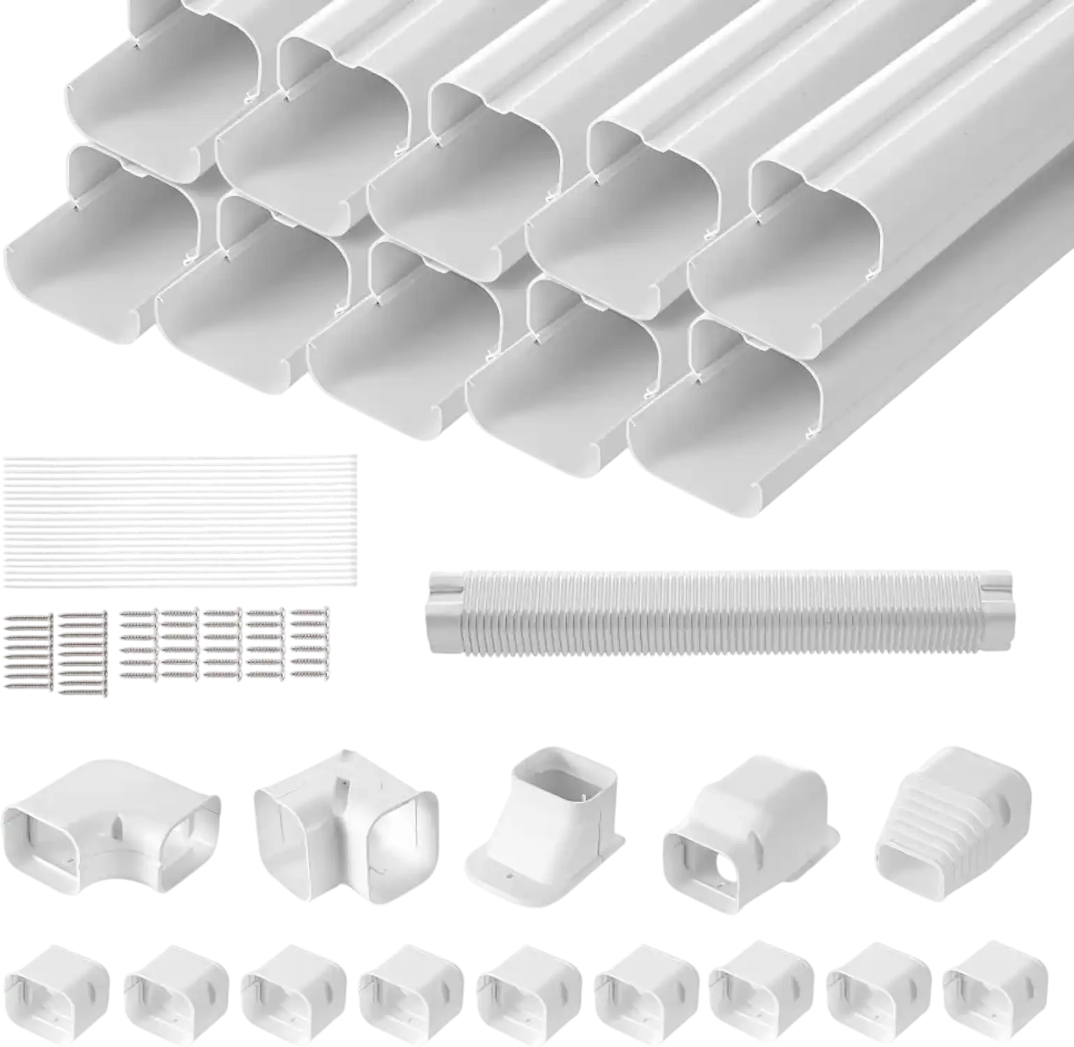 Vevor Mini Split Line Set Cover 17.7' White New