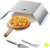 VEVOR Pizza Oven Kit, Stainless Steel Grill Pizza Oven, Pizza Maker Kit for Most 22" Charcoal Grilll, Grill Pizza Oven Kit Including Pizza Chamber, 13" Round Pizza Stone, 10 x 11.8 inch Pizza Peel