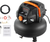 VEVOR 6 Gallon Air Compressor, 1.7HP 2.3CFM@90PSI Portable Pancake Air Compressor & 150PSI Max Pressure, 12-Piece Accessory Kit with 50FT Air Hose for Tire Inflation, Spray Painting, Woodwork Nailing
