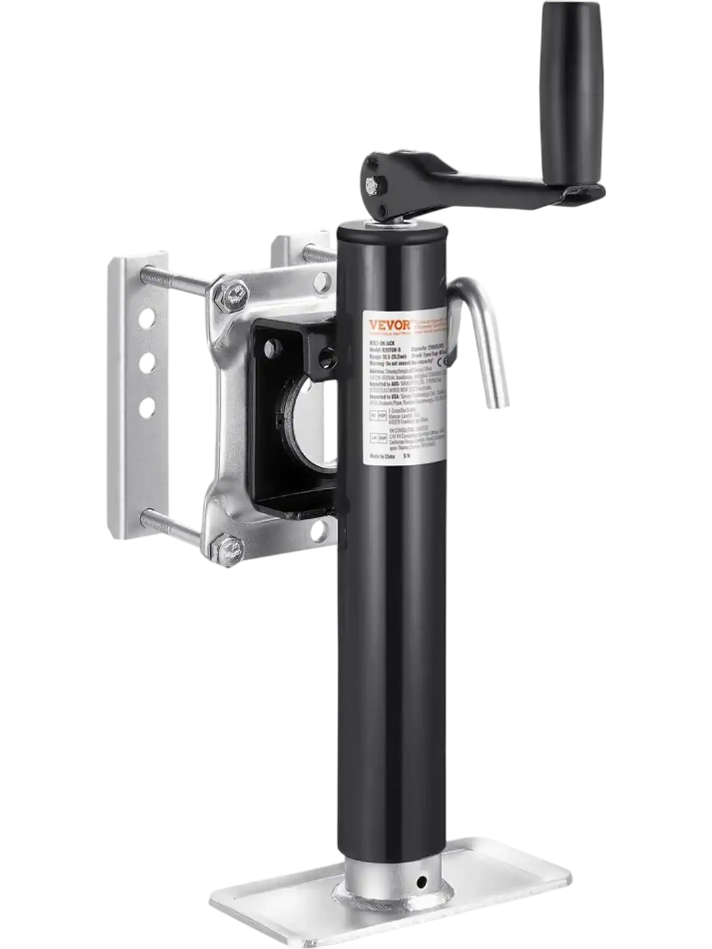 VEVOR Trailer Jack, 2000 lbs Dynamic Load Capacity, Heavy Duty Swivel Bolt-on Trailer Jack, 10" Lift Trailer Jack Stand with Handle for RV Trailer, Horse Trailer, Utility Trailer, and Yacht Trailer