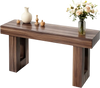 VEVOR 63 in Console Table, Farmhouse Desk Behind the Couch, Wooden Rectangle Entrance Desk, Narrow Long Sofa Table Accent Stand for Hallway, Bedroom, Living Room, Foyer, Easy Assembly, Brown