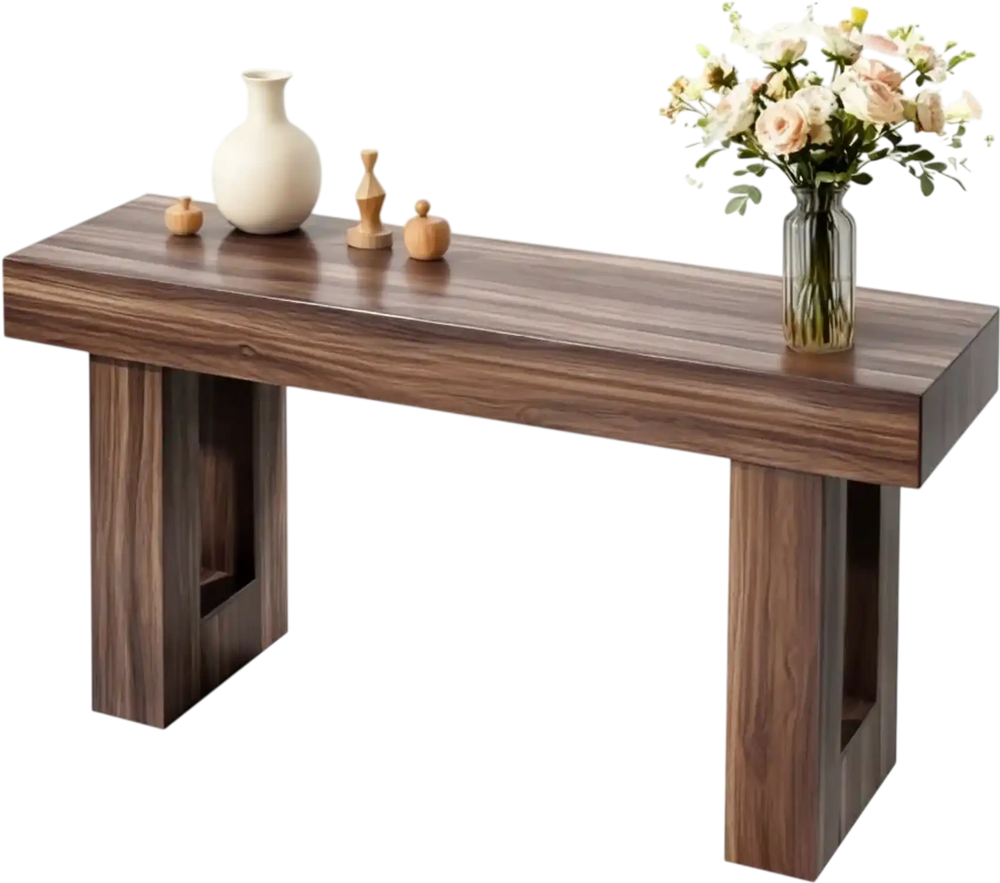 VEVOR 63 in Console Table, Farmhouse Desk Behind the Couch, Wooden Rectangle Entrance Desk, Narrow Long Sofa Table Accent Stand for Hallway, Bedroom, Living Room, Foyer, Easy Assembly, Brown