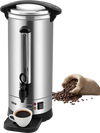 VEVOR Commercial Coffee Urn, 110 Cups Stainless Steel Large Coffee Dispenser, 1500W 110V Electric Coffee Maker Urn For Quick Brewing, Hot Water Urn with Detachable Power Cord for Easy Cleaning, Silver