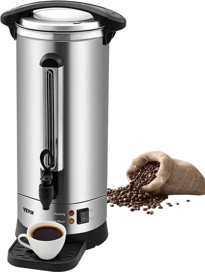 Vevor Commercial Coffee Urn 110-Cup Stainless Steel Coffee Dispenser New