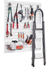 VEVOR Slat Wall Paneling, 4 x 4 ft, PVC Garage Slatwall with Modular Design, White Slat Wall Easy-to-Install Adjustable Slatwall Panel with Coupling Structure & DIY Cutting, Fits for Storage & Display