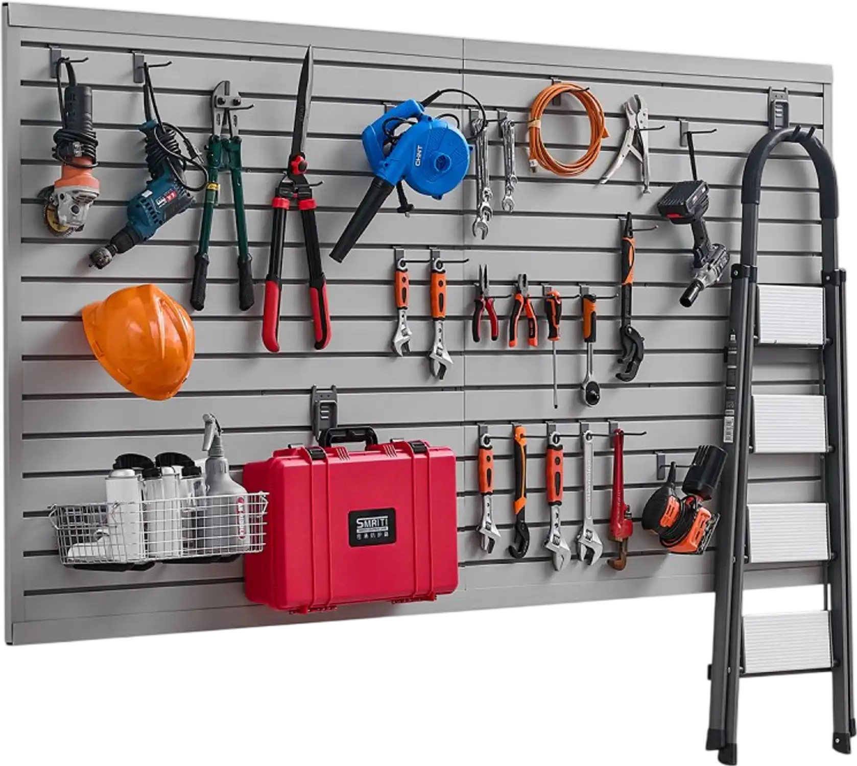 Vevor Slatwall Panels 8' x 4' Gray PVC Garage Wall Storage New