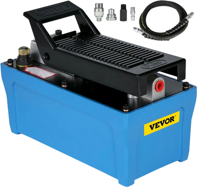 VEVOR Air Hydraulic Pump 10000 PSI Air Over Hydraulic Pump 1/2 Gal Reservoir Air Treadle Foot Actuated Hydraulic Pump 3/8