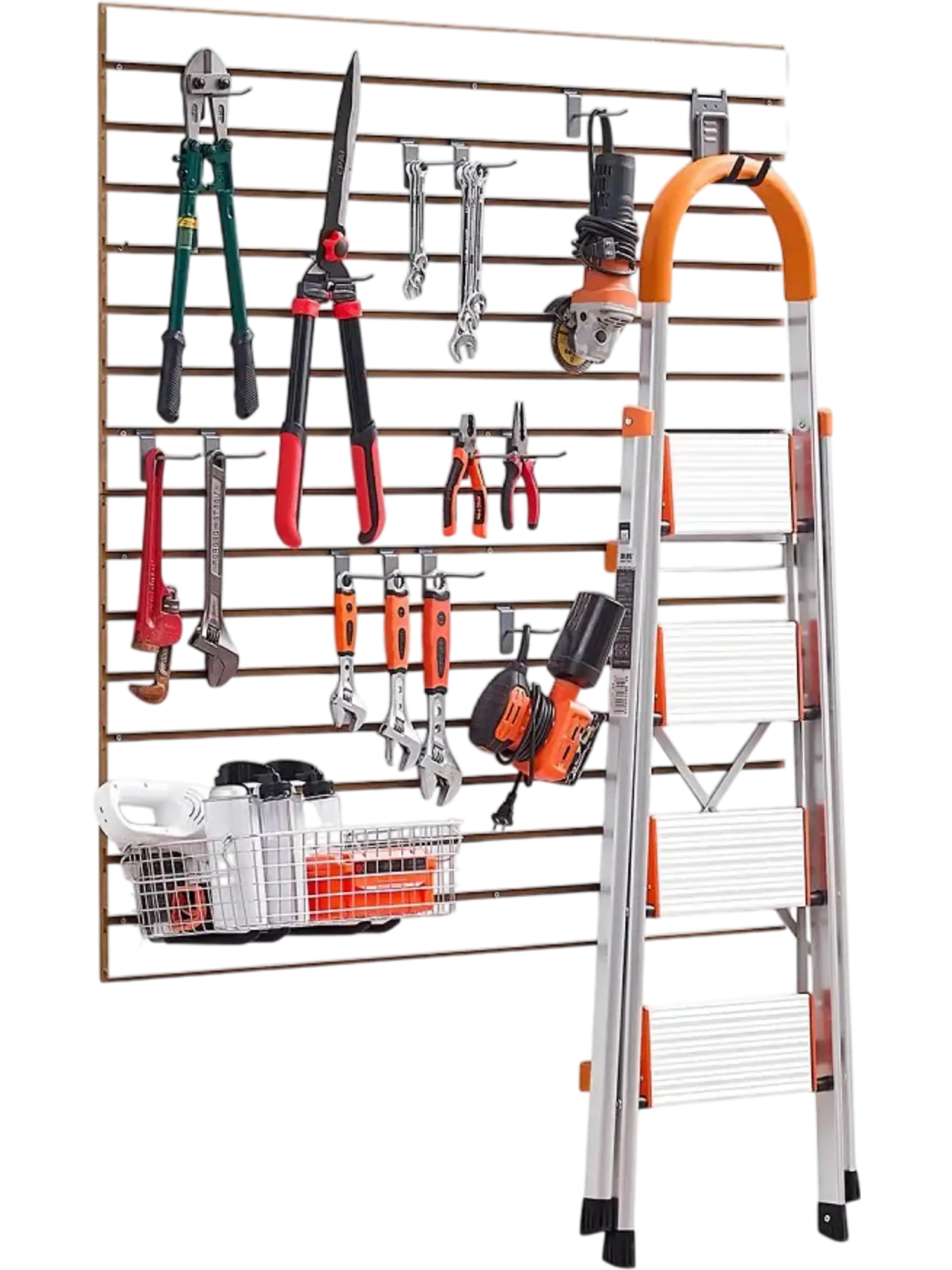 Vevor Slatwall Paneling 4' x 4' White Garage Wall Organizer New