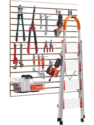 VEVOR Slat Wall Paneling, 4 x 4 ft, MDF Garage Slatwall with Modular Design, White Slat Wall Easy-to-Install Adjustable Slatwall Panel with Coupling Structure & DIY Cutting, Fits for Storage & Display