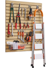 VEVOR Slat Wall Paneling, 4 x 4ft, MDF Garage Slatwall with Modular Design, Natural Slat Wall Easy-to-Install Adjustable Slatwall Panel with Coupling Structure & DIY Cutting, Fit for Storage & Display