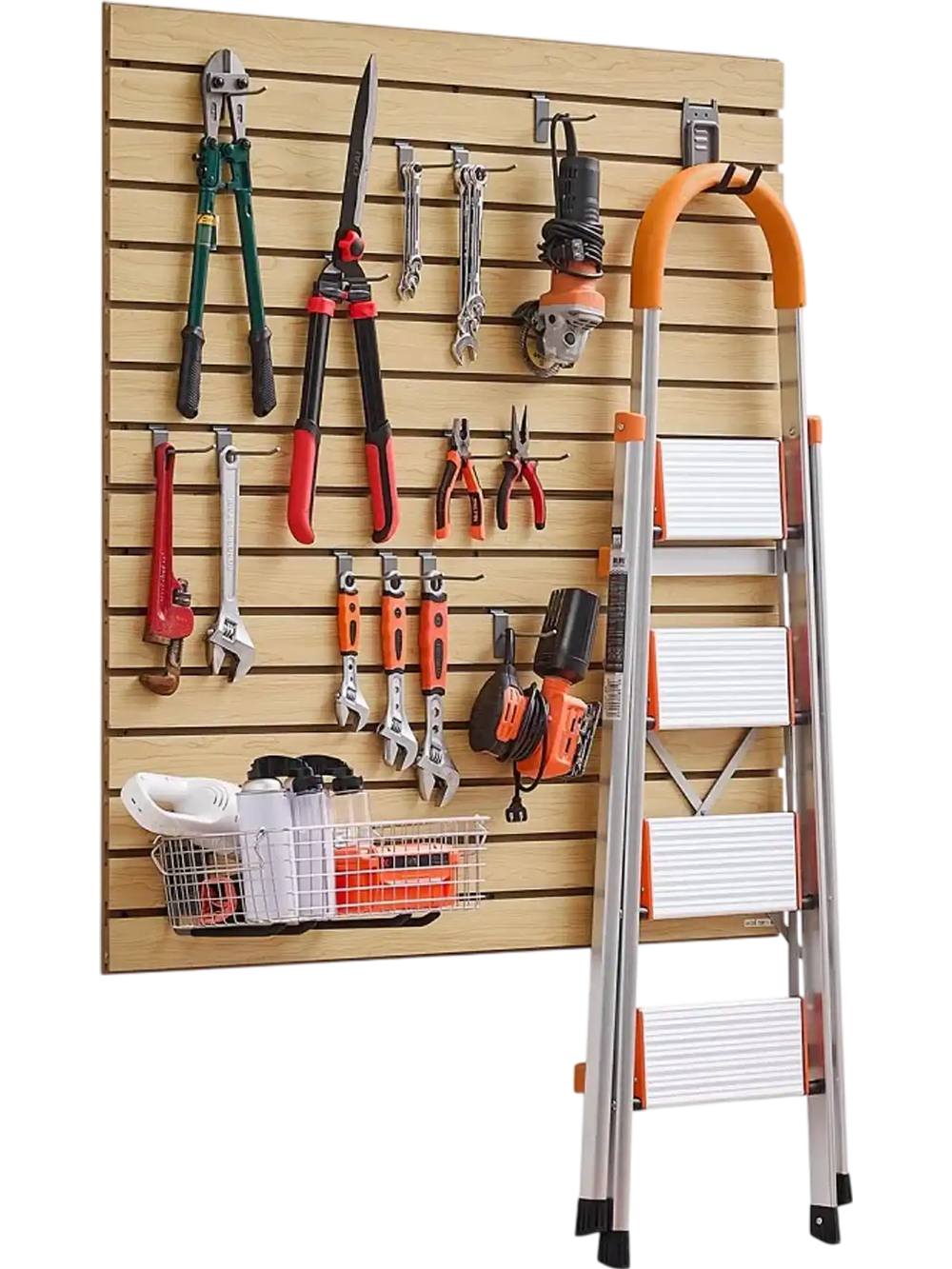 VEVOR Slat Wall Paneling, 4 x 4ft, MDF Garage Slatwall with Modular Design, Natural Slat Wall Easy-to-Install Adjustable Slatwall Panel with Coupling Structure & DIY Cutting, Fit for Storage & Display