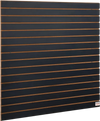 VEVOR Slatwall Panels, 4 ft x 2 ft Black Garage Wall Panels 24"H x 48"L (Set of 2 Panels), Heavy Duty Garage Wall Organizer Panels Display for Retail Store, Garage Wall, and Craft Storage Organization