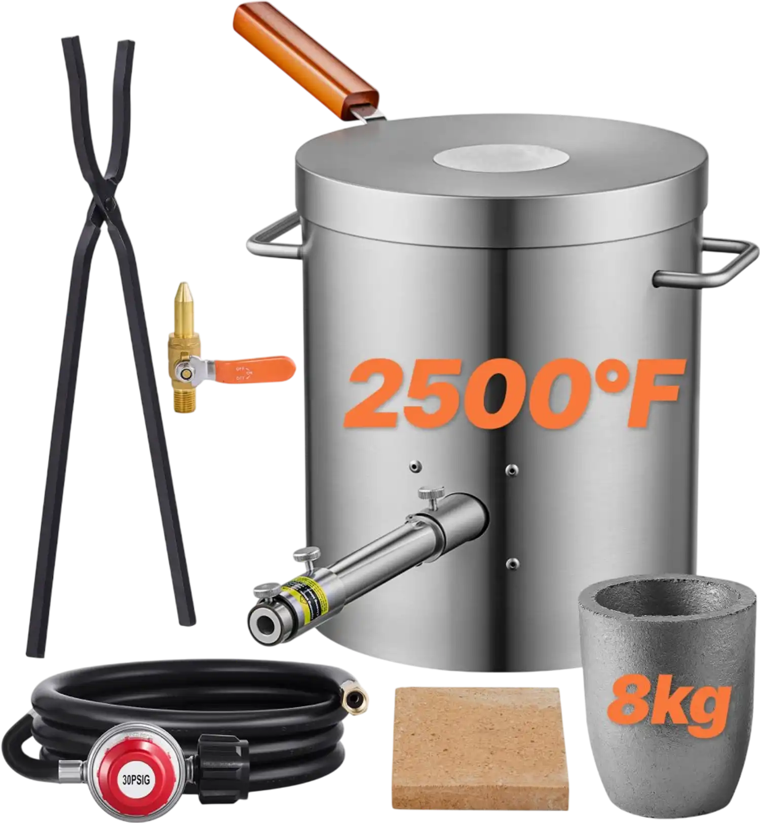 Vevor Propane Melting Furnace Kit 8kg 18lbs Metal Smelting Foundry Home Kiln New