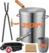 VEVOR Propane Melting Furnace Kit, 8KG/18lbs Gas Metal Melting Furnace Kit, Foundry Home Kiln with Crucible, Tongs, Wooden Handle, Smelting Casting Tool for Gold Silver Copper Aluminum Metal Recycle