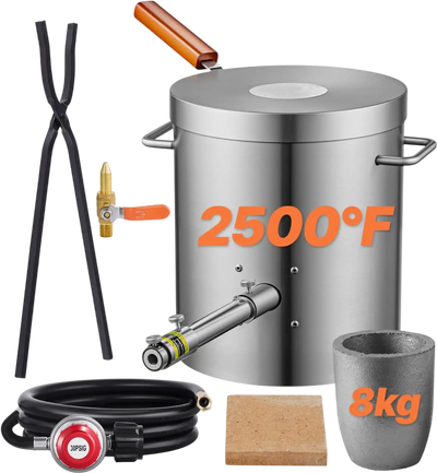 Vevor Propane Melting Furnace Kit 8kg 18lbs Metal Smelting Foundry Home Kiln New