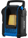 VEVOR Portable Propane Heater, 9000BTU Forced Radiant Space Heater with Stepless Temp Settings & Tip-over Protection, Portable Garage/Shop for Sports, Boating, RVs, Outdoor