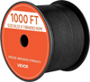 VEVOR Paracord Rope 5/32 in x 1000 ft Nylon Parachute Cord 550 Tactical, Survival Cord, Heavy Duty 7 Strand, 600 lbs High Breaking Strength, Utility Rope, for Outdoor Camping & Bracelets, Black