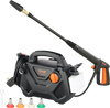 VEVOR Electric Pressure Washer, 2150-PSI 1.85-GPM, Foam Cannon High-Pressure with 5 Different Nozzle, 20ft Hose/35ft Cord Lightweight Washer, Portable Cleans Cars/Fences/Patios/Furniture/Floor/Window