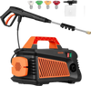 VEVOR Electric Pressure Washer, 2000 Max PSI 1.59 Max GPM, Portable Power Washer with 4 Nozzles, Metal Extension Wand, Built-in Carry Handle, Compact & Flexible for  Cars,Driveways,Patios,Fences,Home
