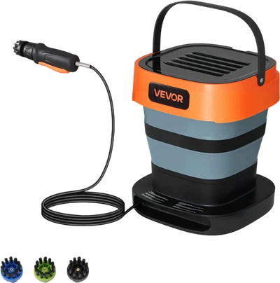 VEVOR Portable Cordless Pressure Washer with 2.64 Gal Tank, Foldable Power Washer 109 Max PSI 0.79 Max GPM, 3 Nozzles,Flexible 78.7 in Hose, Type-C Charging, for Bike Cleaning, Patio, Camping, Garden