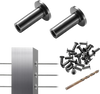 VEVOR 101 Pack T316 Stainless Steel Protector Sleeves for 1/8" Wire Rope Cable Railing, DIY Balustrade T316 Marine Grade, Come with A Free Drill Bit, Black