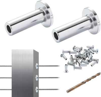 VEVOR 121 Pack T316 Stainless Steel Protector Sleeves for 1/8
