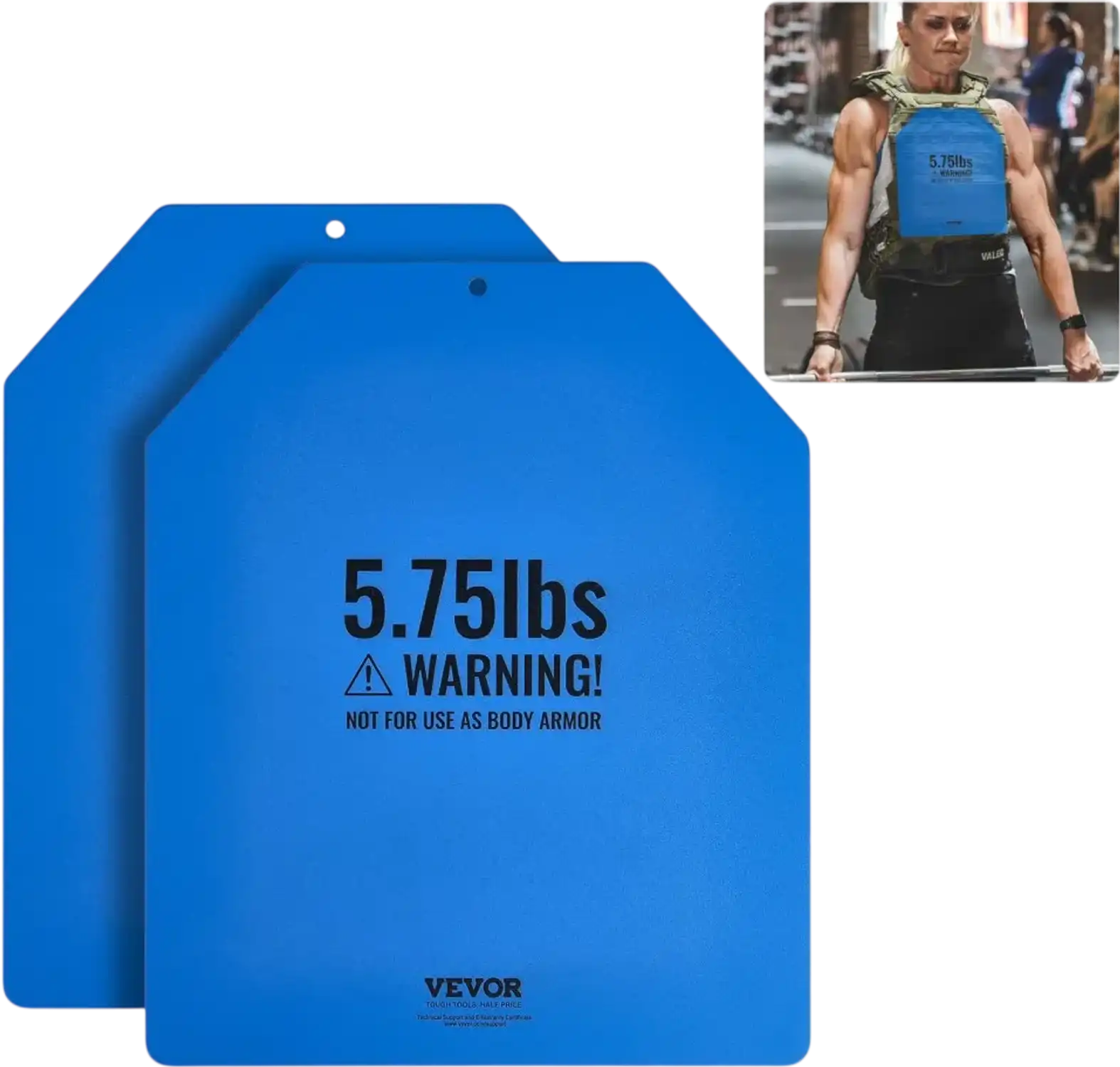 Vevor Weight Vest Plates 5.75 lbs Pair Premium Steel Flat Plate Set New