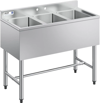 Vevor Commercial Sink 3-Bay 38.5
