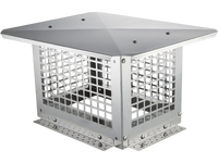 VEVOR Chimney Cap, 13 x 9 inch, 304 Stainless Steel Fireplace Chimney Cover, Not Easily Toppled & Practical Accessories & Easy Installation, Fits Mesh Flue Covers Outside Clay Flue Shingles, Silver