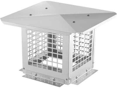 VEVOR Chimney Cap, 9 x 9 inch, 304 Stainless Steel Fireplace Chimney Cover, Not Easily Toppled & Practical Accessories & Easy Installation, Fits Mesh Flue Covers Outside Clay Flue Shingles, Silver