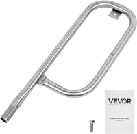 VEVOR Grill Burner Tube for Weber Q100, Q120, Q1000, Q1200, Baby Q Gas Grills, 17 inch 304 Stainless Steel Tube Burner for Weber 516001, 516002, 50060001, Replacement Part 69957, 60040, 41657, 45657