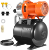 VEVOR 1.6 HP Shallow Well Pump with Pressure Tank, 1320 GPH, Automatic Irrigation Water Booster Pump with 30/50 PSI Pressure Switch for Home Garden Lawn, for Drinking Water Security