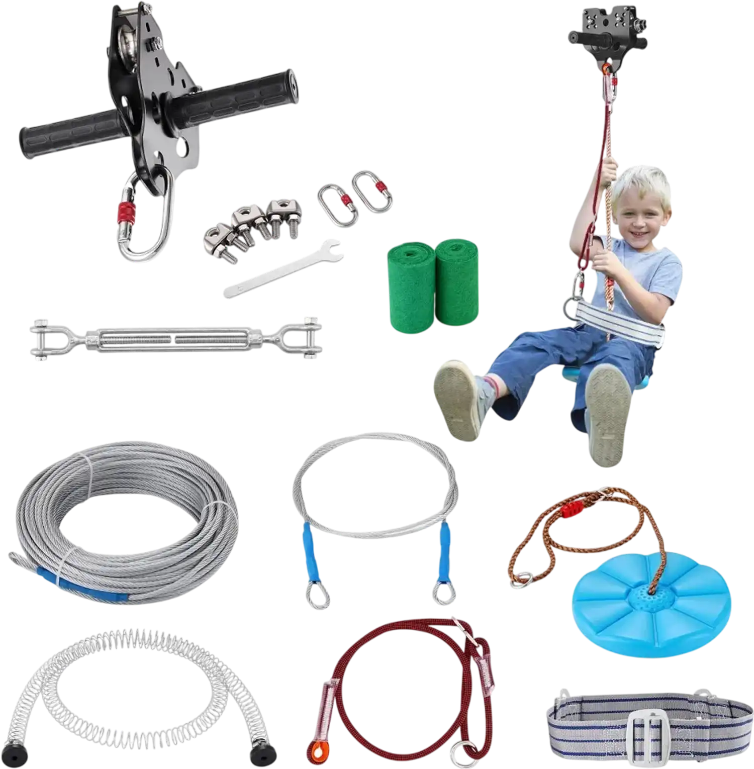 Vevor Zipline Kit 60' Outdoor Playground Set New