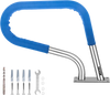 VEVOR Pool Rail 30x22 Pool Railing 304 Stainless Steel 250LBS Load Capacity Silver Rustproof Pool Handrail Humanized Swimming Pool Handrail with Blue Grip Cover & M8 Drill Bit & Self-Taping Screws