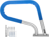 VEVOR Pool Rail 32x23 Pool Railing 304 Stainless Steel 250LBS Load Capacity Silver Rustproof Pool Handrail Humanized Swimming Pool Handrail with Blue Grip Cover & M8 Drill Bit & Self-Taping Screws