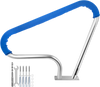 VEVOR Pool Rail 39x32 Pool Railing 304 Stainless Steel 250LBS Load Capacity Silver Rustproof Pool Handrail Humanized Swimming Pool Handrail with Blue Grip Cover & M8 Drill Bit & Self-Taping Screws