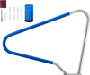 VEVOR Pool Rail, 48 x 36 inch Pool Handrail, 220 lbs Load Capacity Heavy Duty 304 Stainless Steel Swimming Handrail, Detachable Nonslip Sleeve, Rich Accessories, for Poolside, Water Parks, Spa Centers