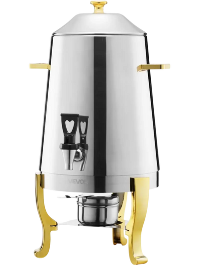 Vevor Beverage Dispenser Stainless Steel 3.4 Gal Hot & Cold Drink Server New