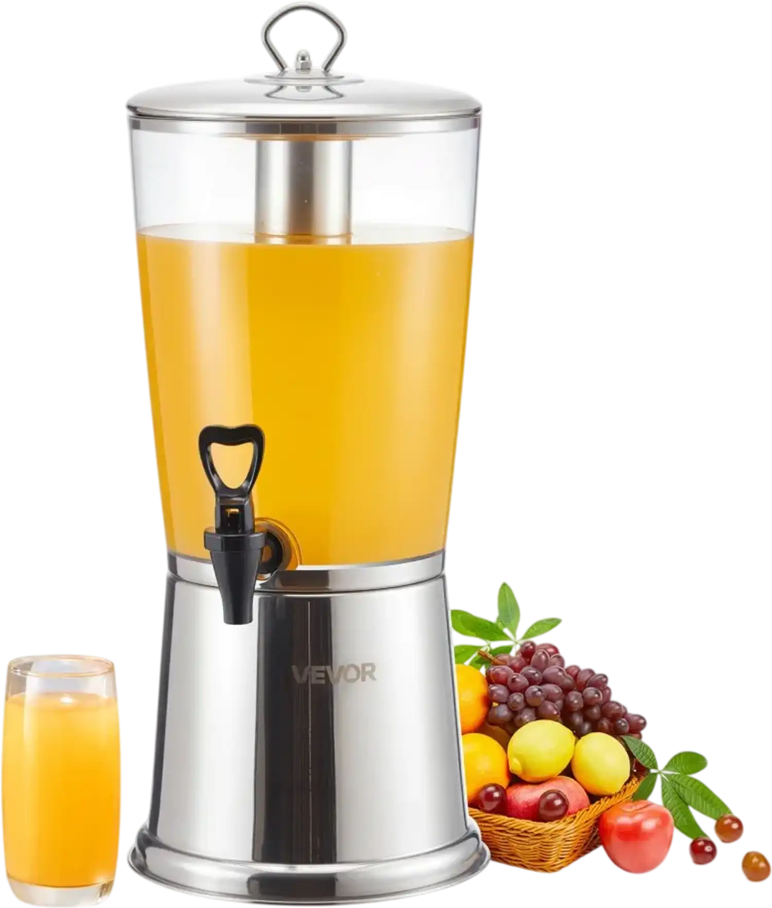 Vevor Beverage Dispenser 2.1 Gal Party Drink Dispenser with Spigot Ice Chamber New