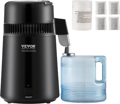 Vevor Water Distiller 4L Countertop Pure Water Purifier Black New