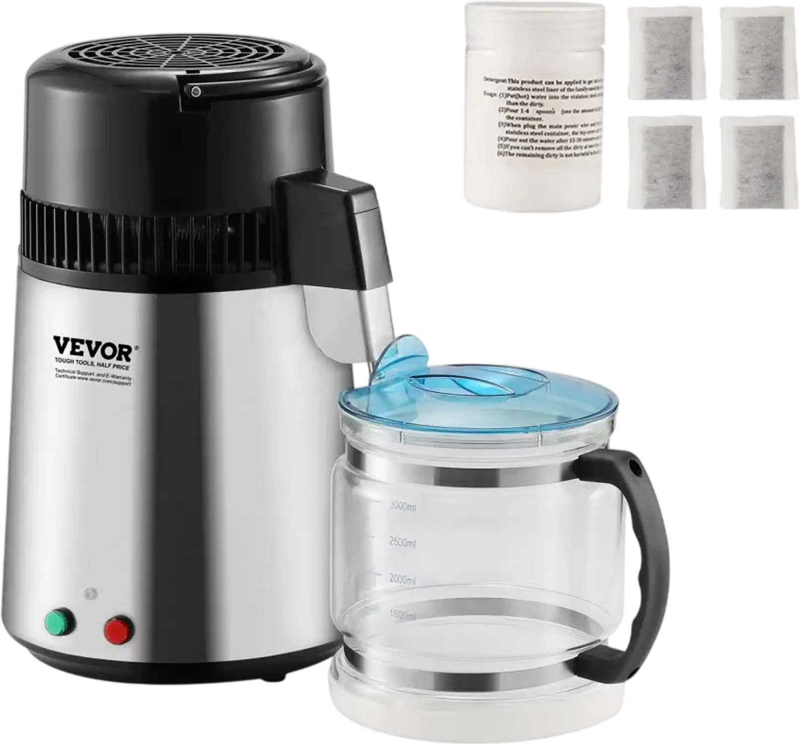 Vevor Water Distiller 4 L Countertop Pure Water Purifier Machine New